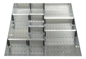 10 Compartment Steel Divider Kit External 6500W x 750 x 100H Bott Cubio Steel Divider Kits 43020648.51 